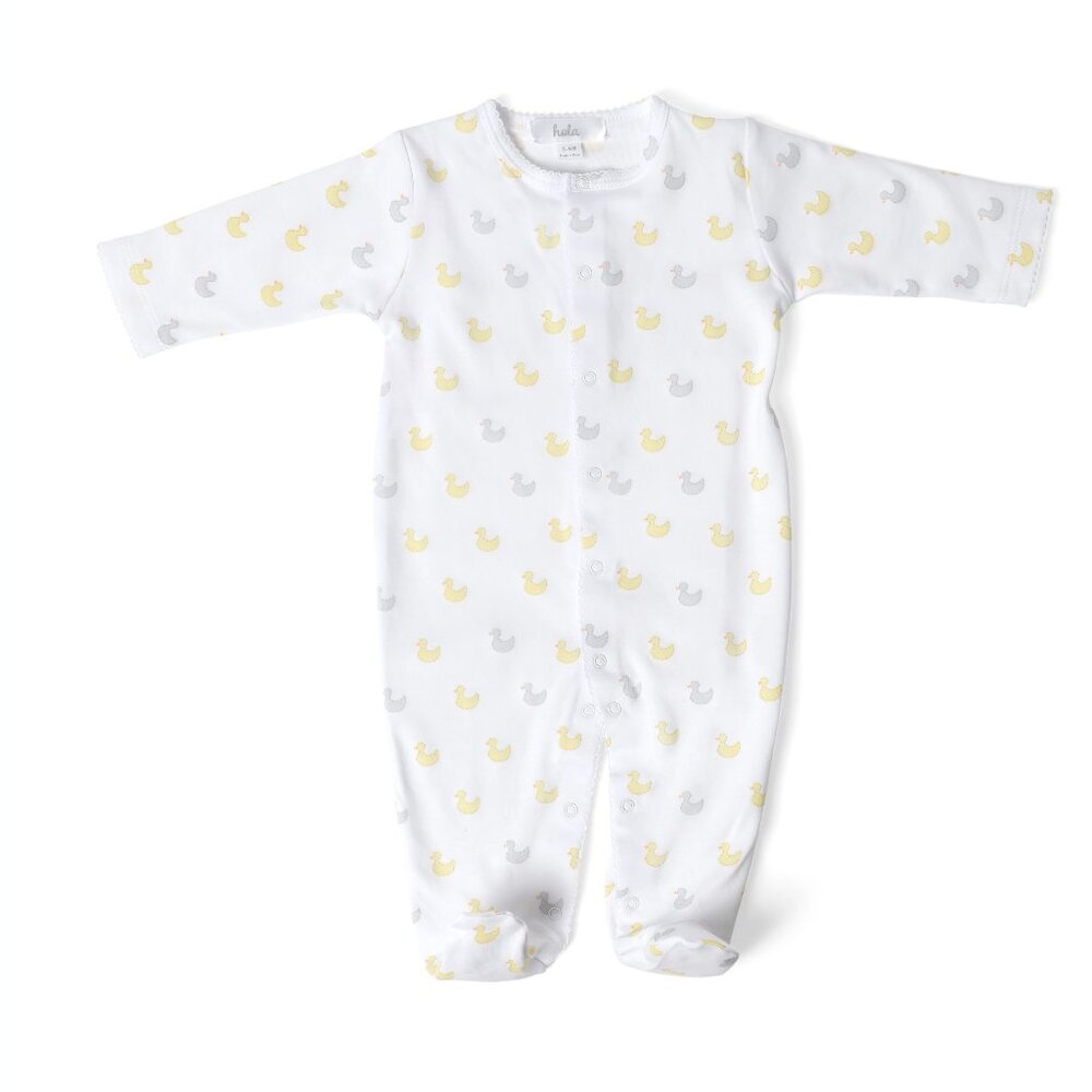 Baby Pima Cotton Sleeper Pajama Footie Playsuit Yellow Duck Outfit Hola Baby